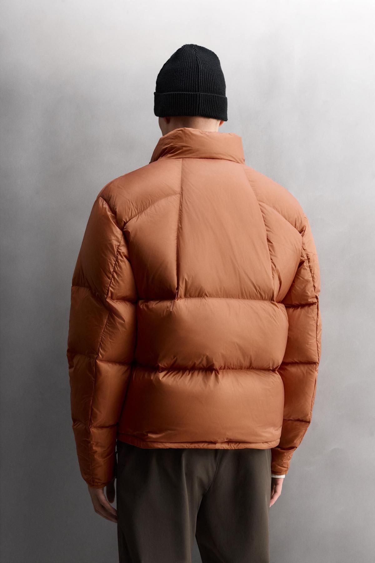 자라 구스다운 숏 패딩 점퍼 1732/305 DARK ORANGE - 상세 이미지 4