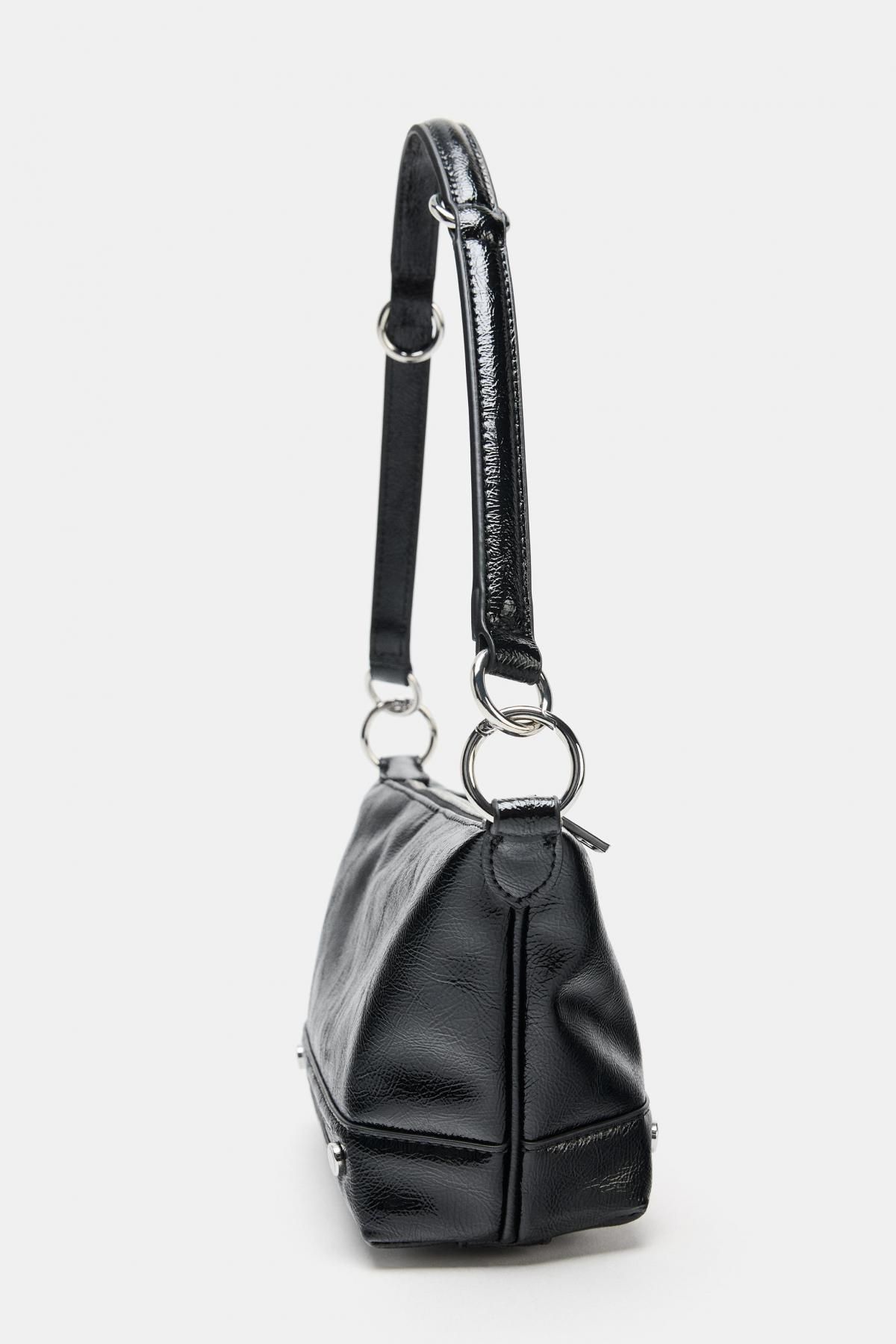 자라 메탈 디테일 멀티포지션 블랙 숄더백 6754/610 BLACK - 상세 이미지 5