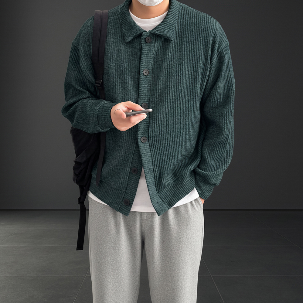 남자오버핏가디건 남자니트가디건 가을 - 상세 이미지 4