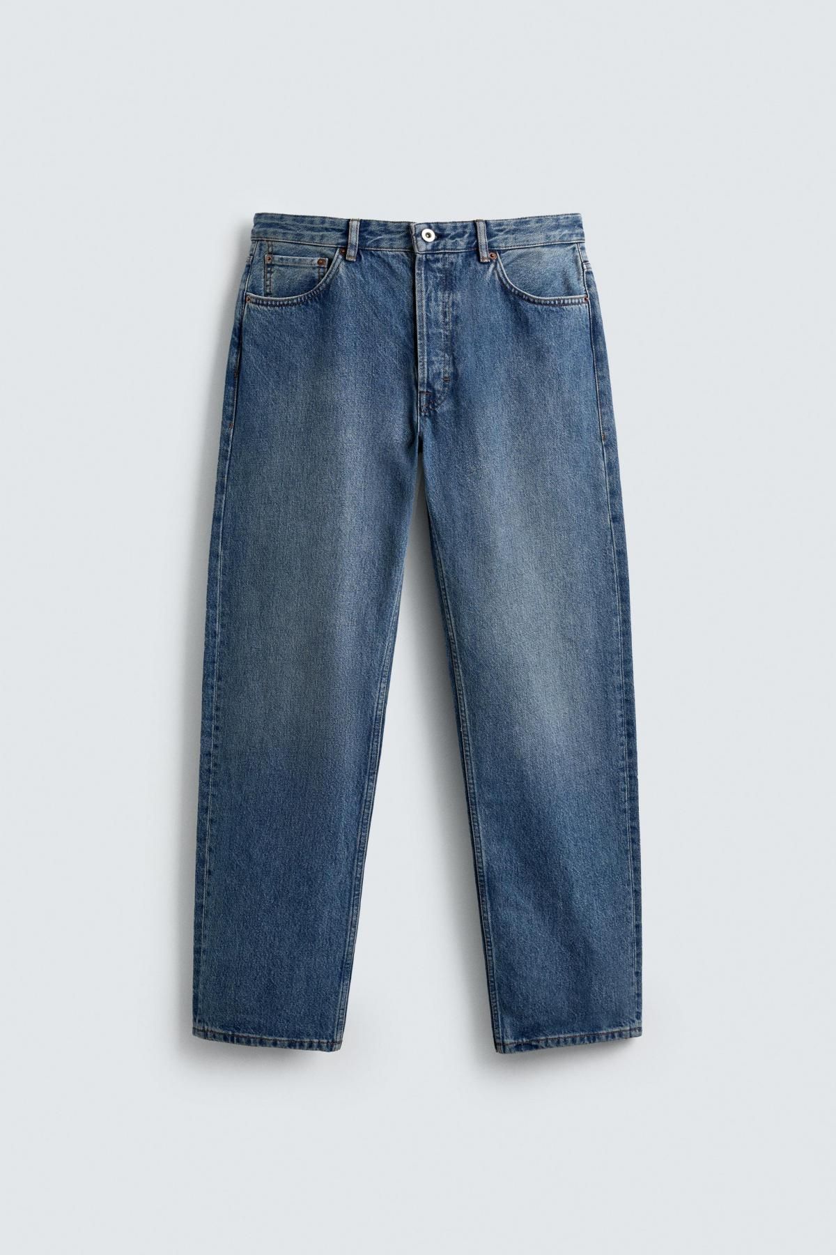 자라 한정판 스트레이트핏 데님 청바지 3991/321 MID-BLUE 이미지 7