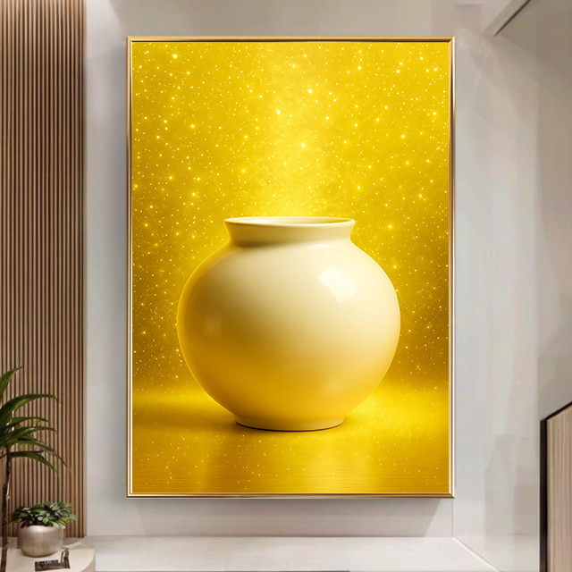 황금 코인 달항아리 집들이 개업선물 거실 인테리어액자 풍수 다복 - 상세 이미지 4