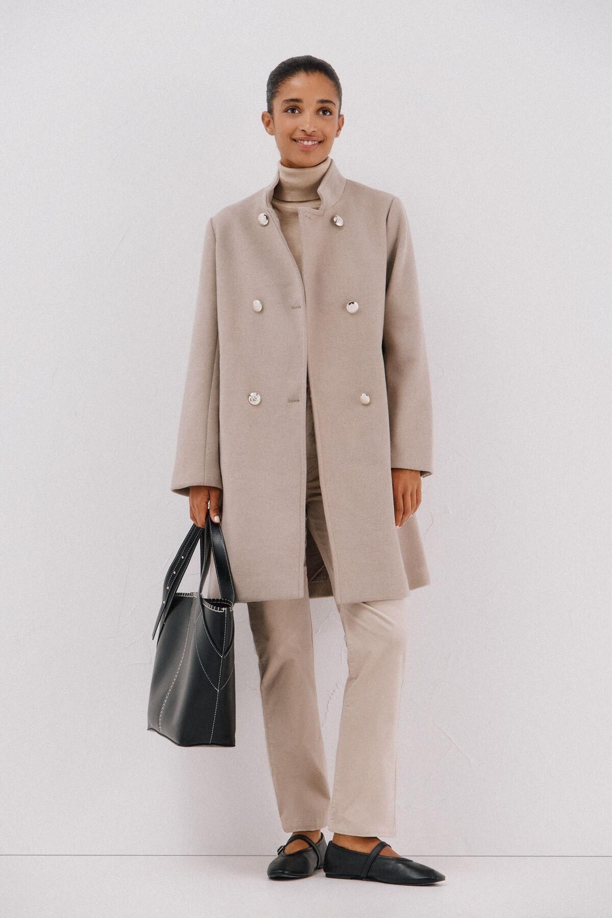 꼬르떼피엘 클래식 더블 버튼 골드 디테일 코트 6502127 BEIGE - 상세 이미지 2