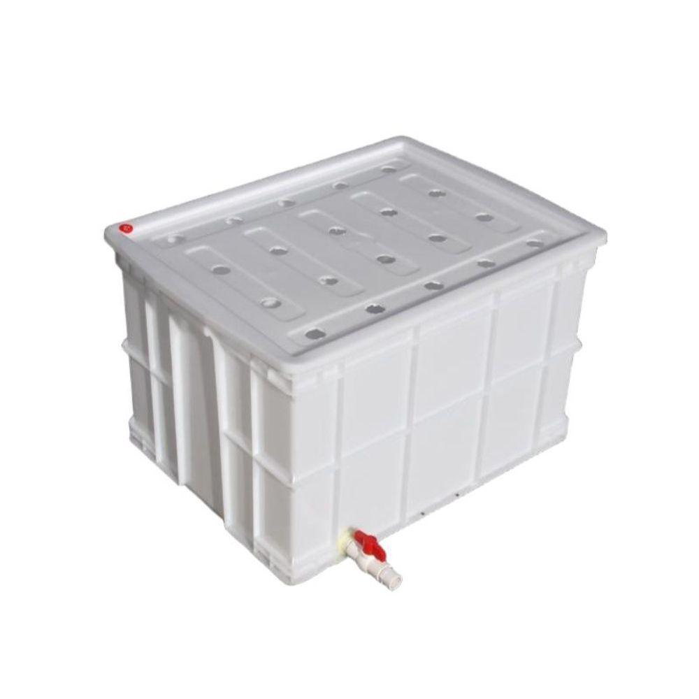 사각 물통 상업용 배수 밸브 상자 박스 110L (66x48.6x41cm) 덮개+4분 밸브 - 상품 이미지