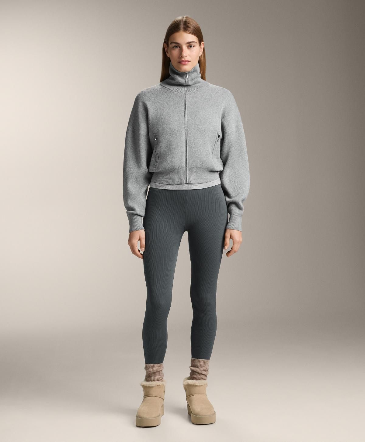 오이쇼 심리스 리브드 엑스트라웜 앵클 레깅스 70cm 3753/398 ANTHRACITEGREY - 상세 이미지 3