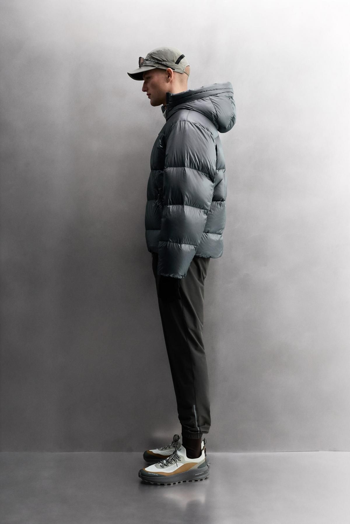 자라 테크니컬 경량 숏 패딩 다운 자켓 3286/303 GREY GREEN - 상세 이미지 5