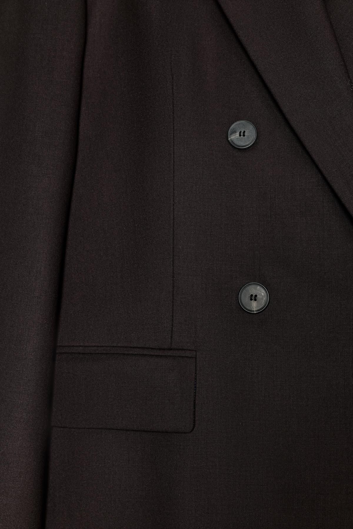자라 더블브레스트 숄더패드 블레이저 8925/515 BROWN 이미지 8