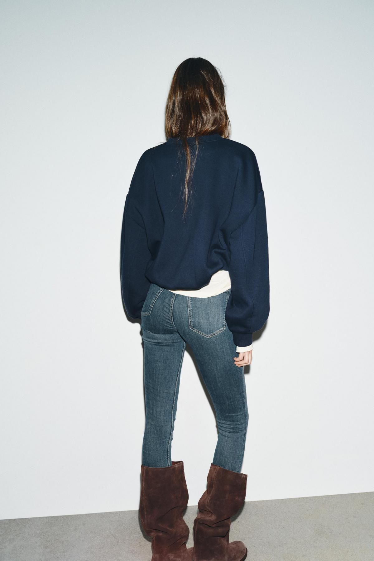 자라 하이웨이스트 스키니 데님 청바지 3643/051 BLUE / GREY - 상세 이미지 5