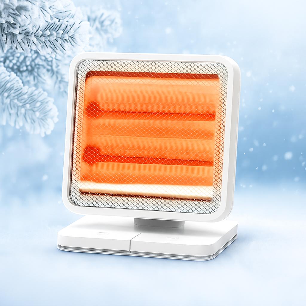 캐로스 미니 전기 온풍기 풋터치 캠핑용 탁상용 사무실 원룸 욕실 난로 PTC 휴대용 난방기