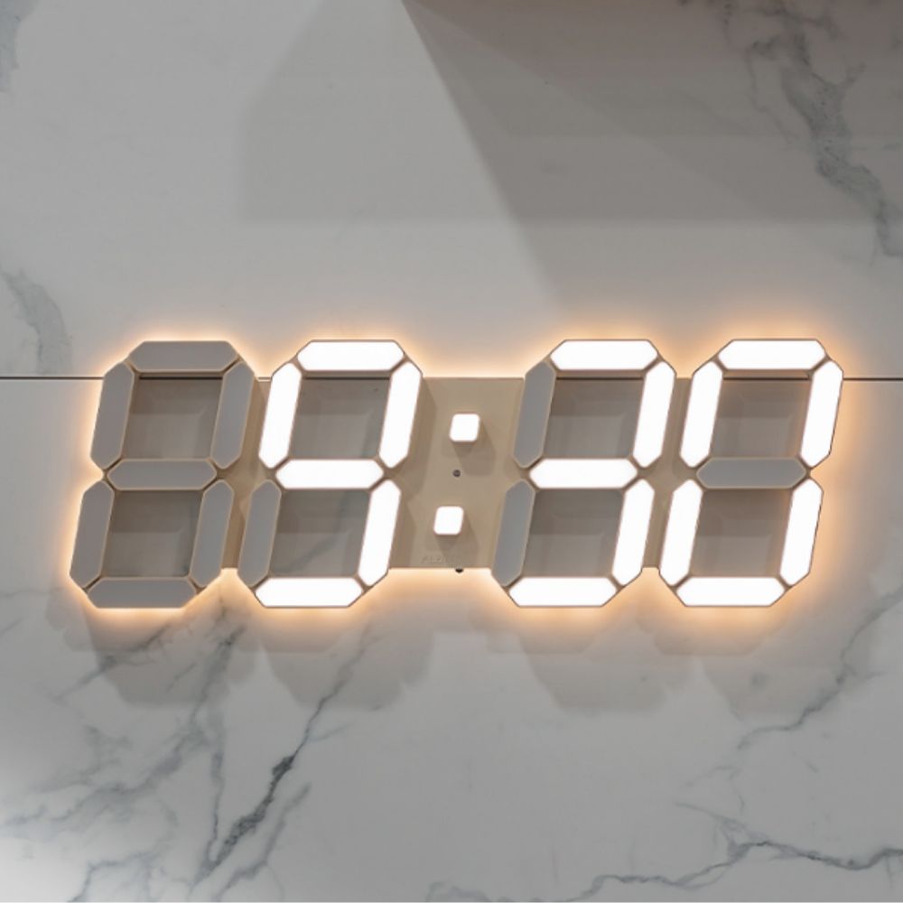 3D 간접등 벽시계 LED 무드등 무소음 거실 인테리어 벽걸이 시계 - 상세 이미지 5