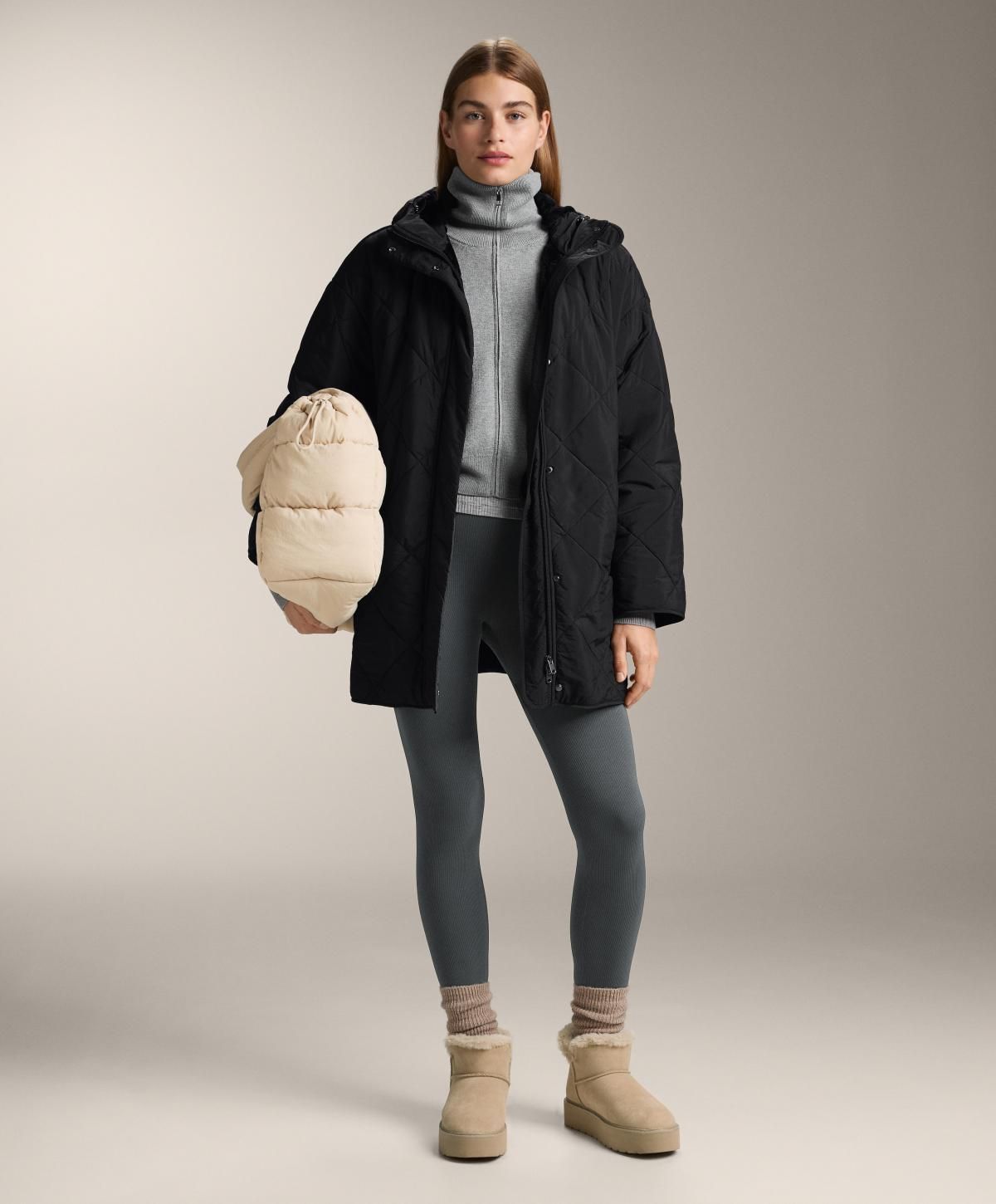 오이쇼 심리스 리브드 엑스트라웜 앵클 레깅스 70cm 3753/398 ANTHRACITEGREY 이미지 7