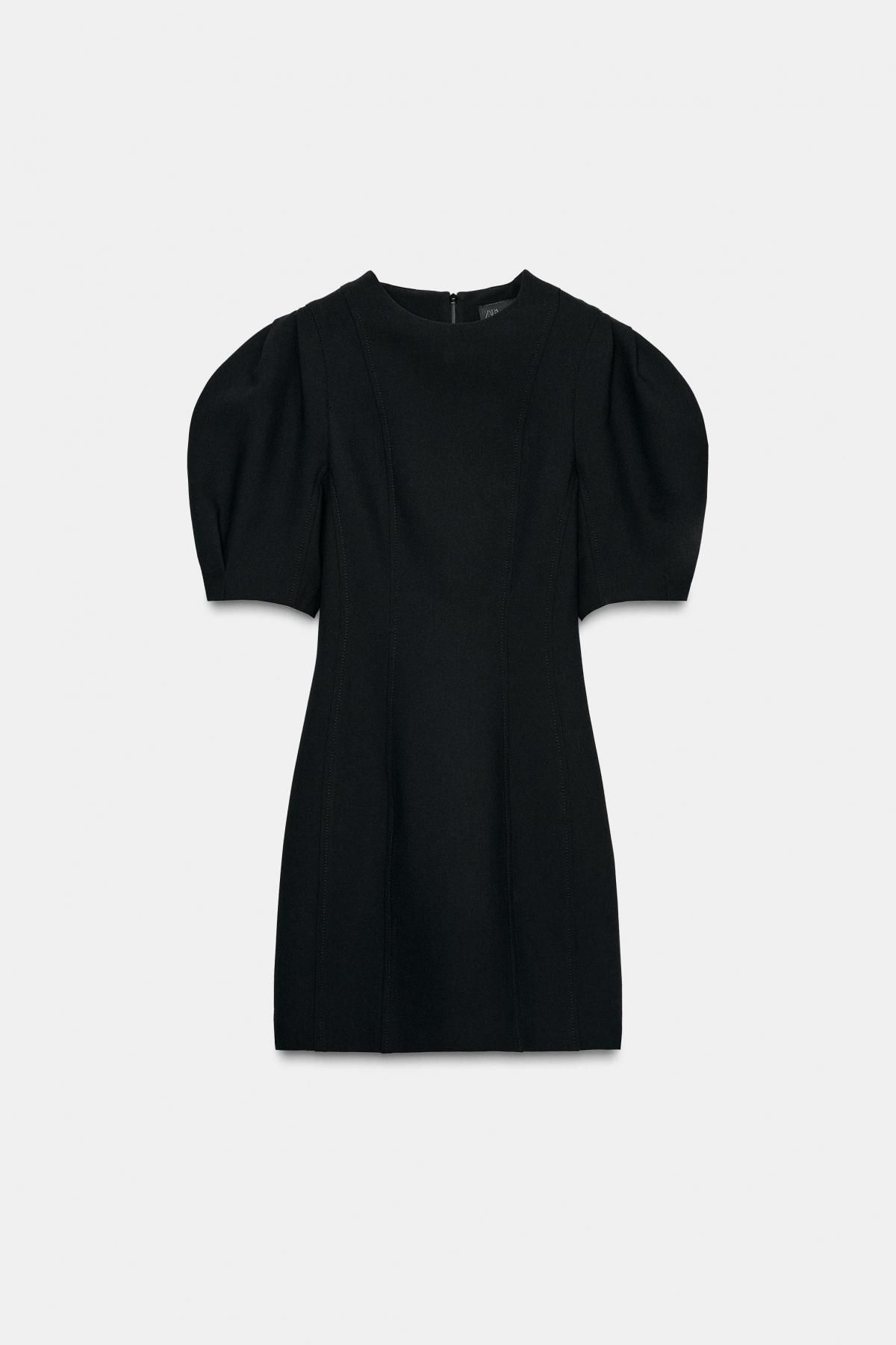 자라 퍼프 소매 블랙 미니 원피스 9782/536 BLACK - 메인 이미지