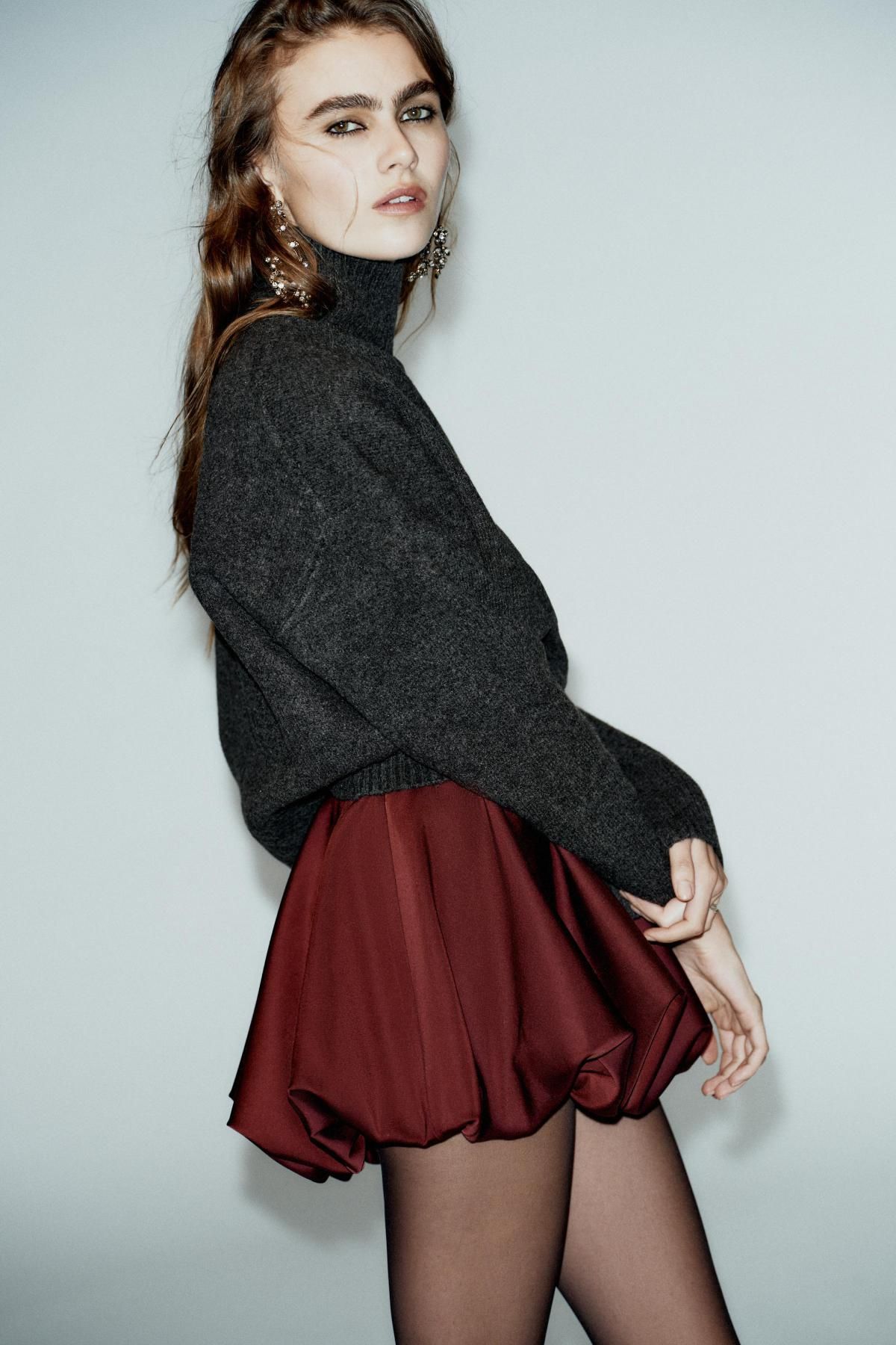 자라 소프트 하이넥 니트 스웨터 2142/263 DARK GREY - 상세 이미지 4