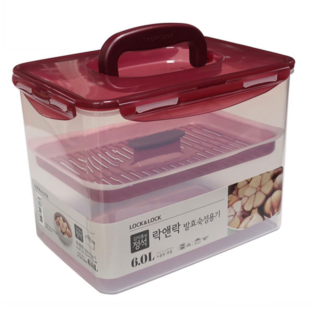 락앤락 발효숙성용기 누름 김치통 핸들 밀폐용기 누름독 3.6L - 상세 이미지 4