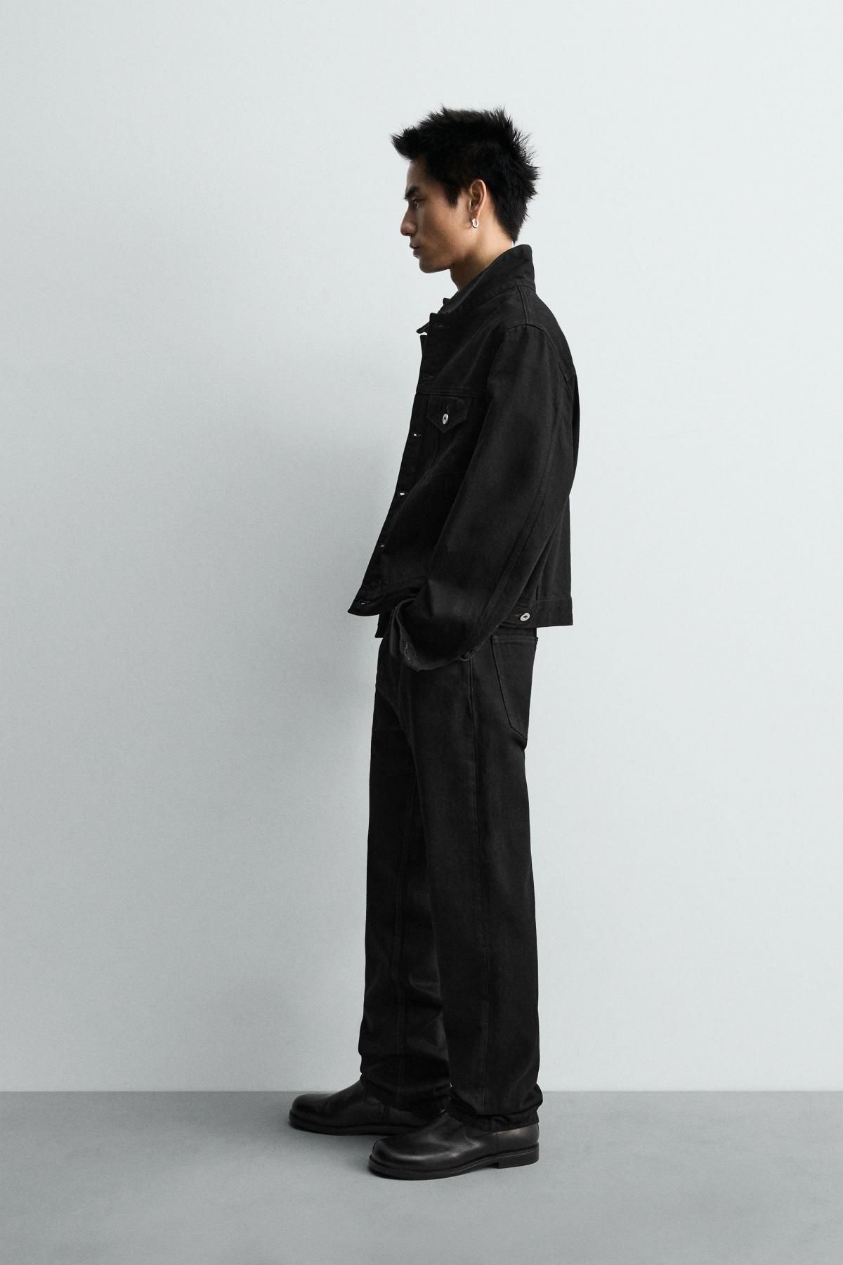자라 한정판 블랙 스트레이트핏 청바지 5585/321 BLACK - 상세 이미지 5