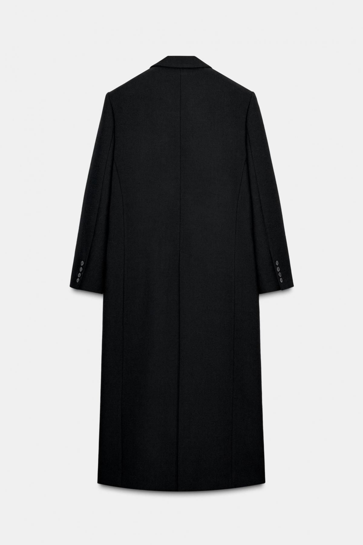 자라 프리미엄 울 롱 코트 9148/757 BLACK - 상세 이미지 2