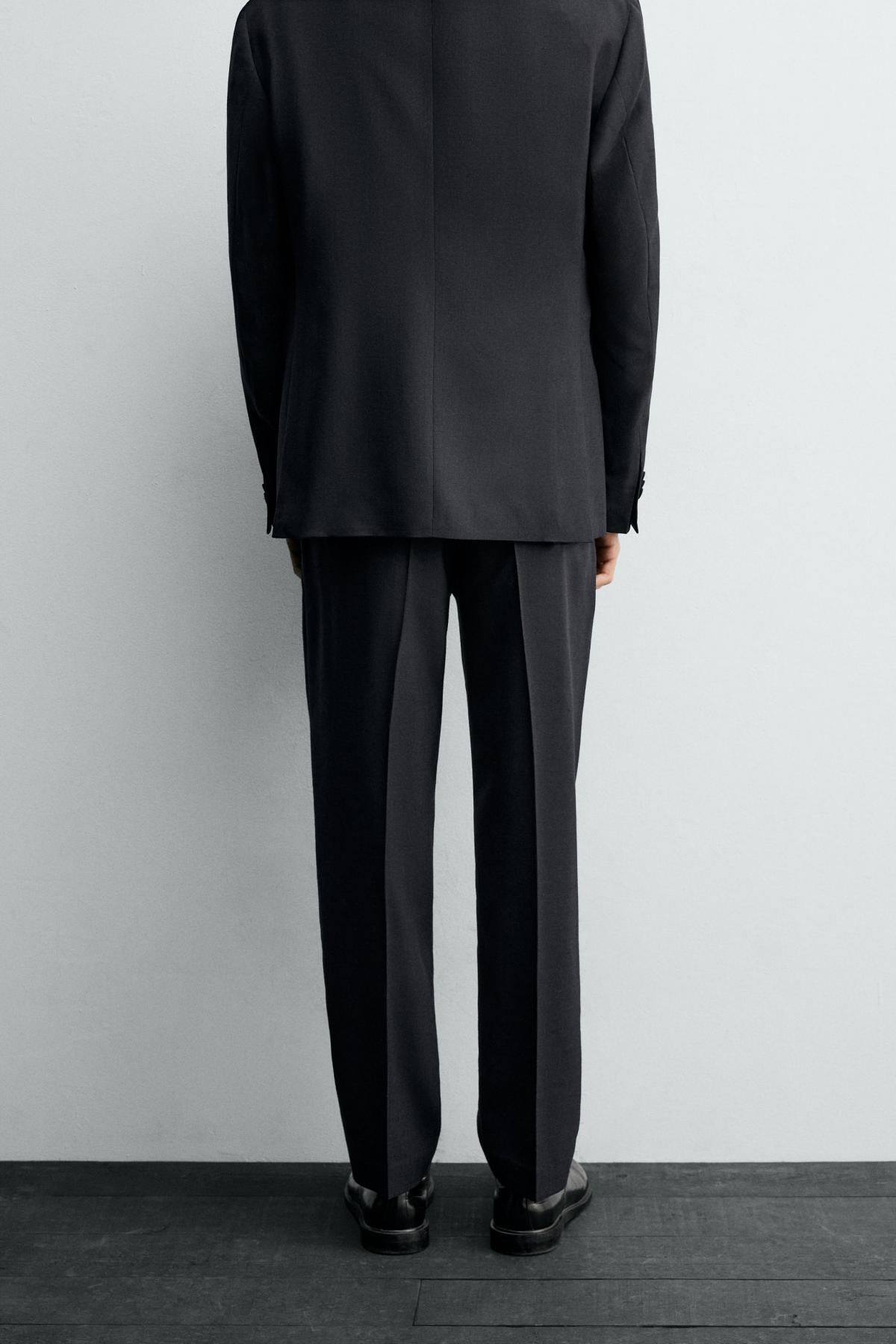 자라 클래식 테일러드 울블렌드 정장 팬츠 9381/004 NAVY BLUE - 상세 이미지 3