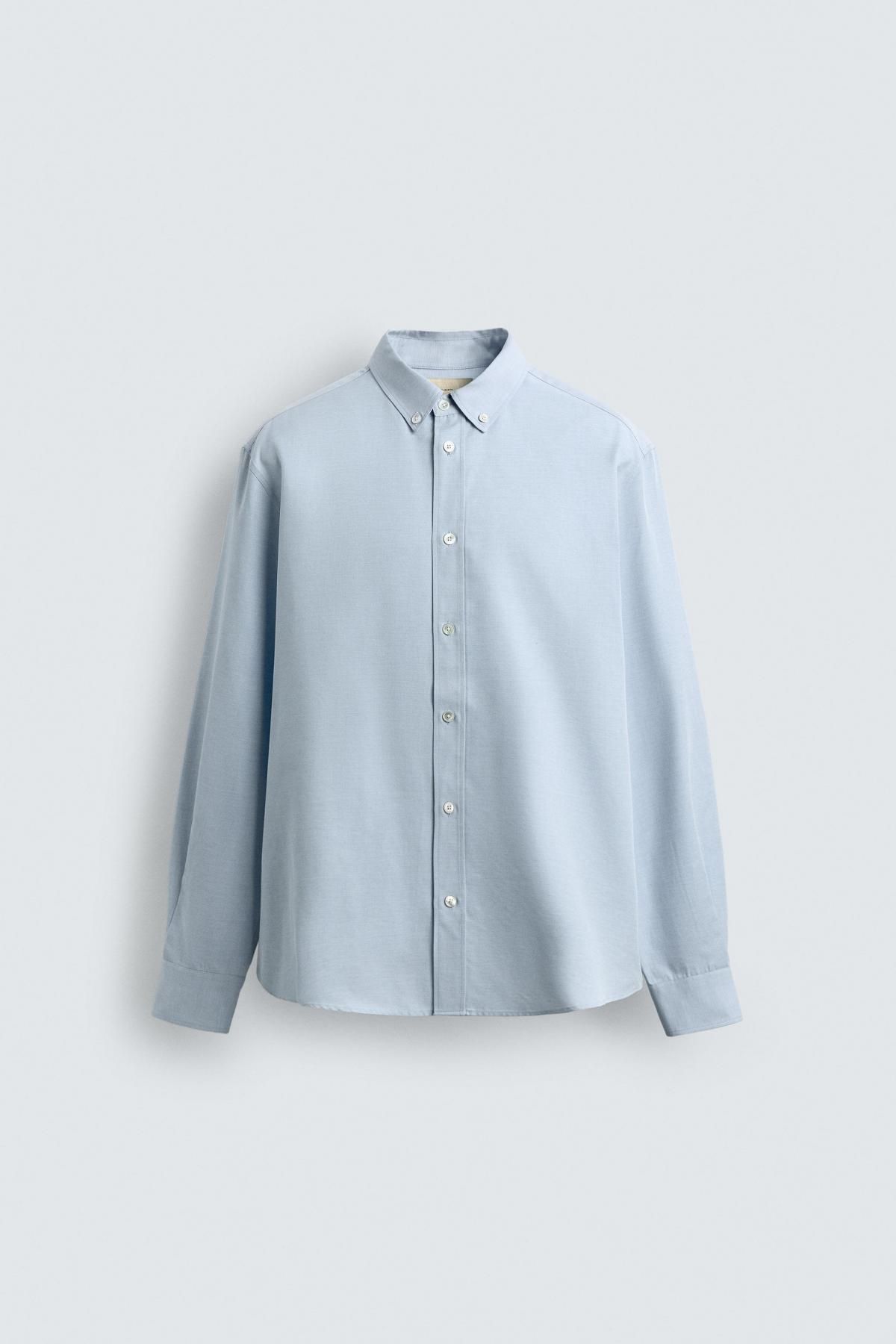 자라 이탈리안 패브릭 릴렉스핏 긴팔 셔츠 6572/006 SKY BLUE - 메인 이미지