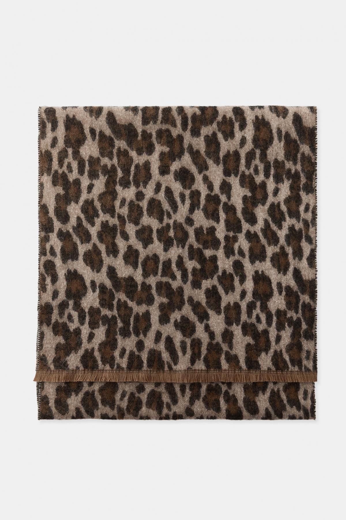 자라 애니멀 프린트 자카드 스카프 3920/798 LEOPARD - 상품 이미지