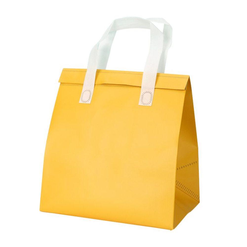 보온 보냉 가방 부직포 휴대용 도시락 단열 라이트 그린 200개 21x26x11cm - 상품 이미지
