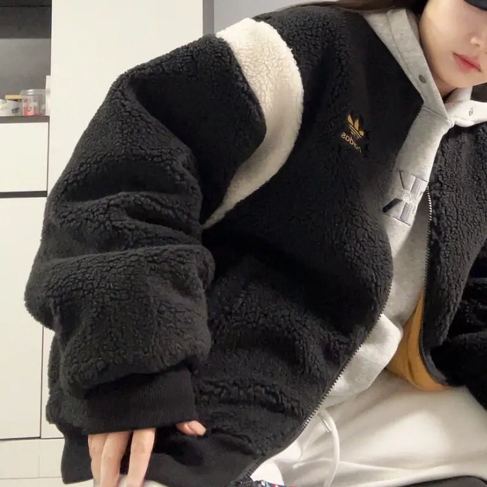 아디다스 X FEIFEI RUAN 리버시블 양면 플리스 블랙 머스타드 IX4215 - 상세 이미지 2