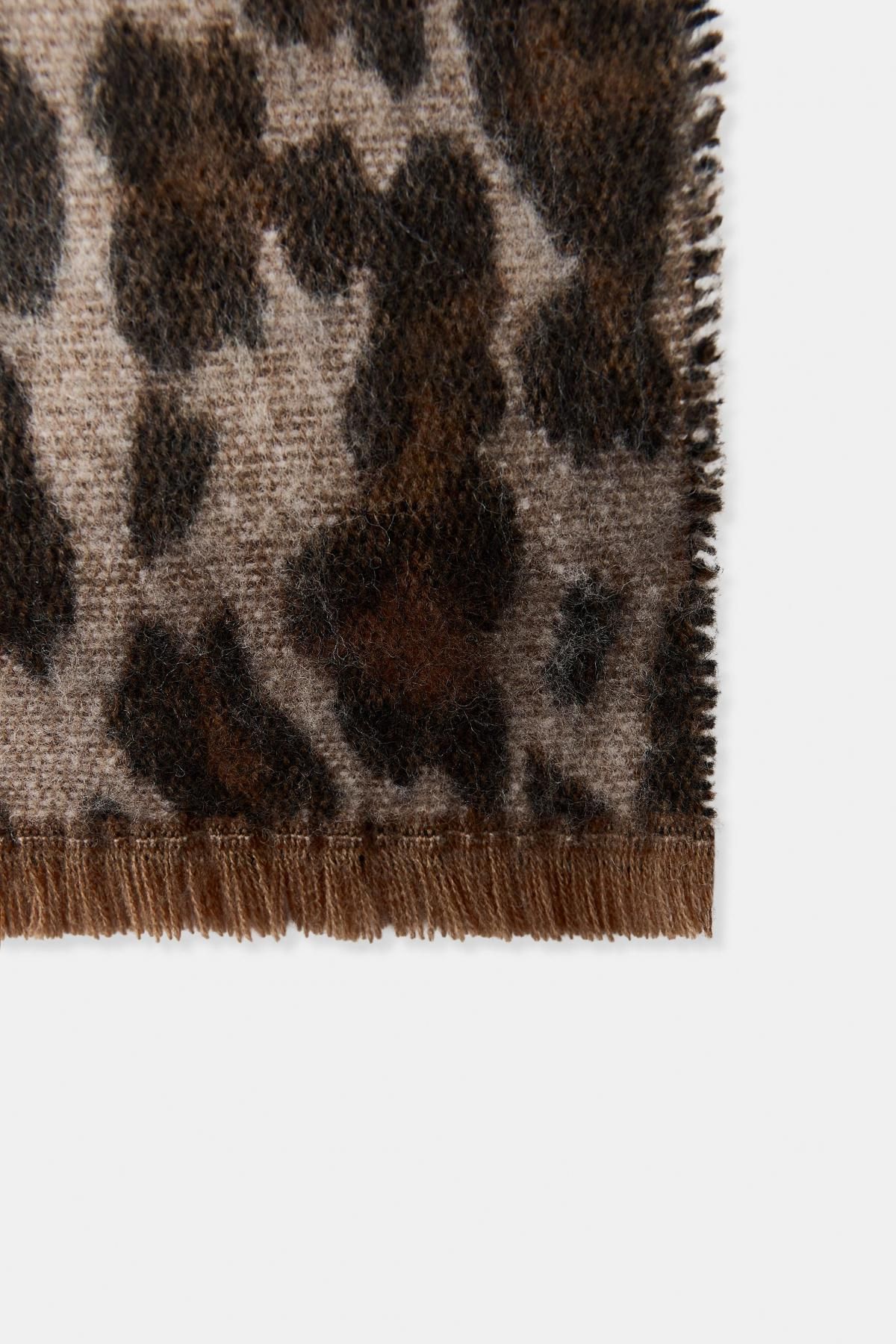 자라 애니멀 프린트 자카드 스카프 3920/798 LEOPARD - 상세 이미지 4