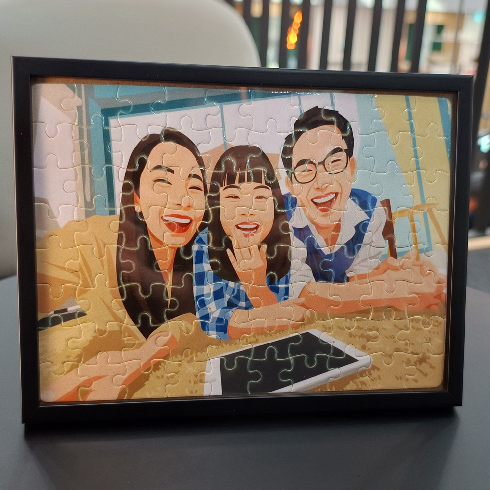 커플 사진퍼즐 주문제작 액자 포함 기념일 선물 직소퍼즐 맞춤제작 200x145mm, 혼합 이미지 7