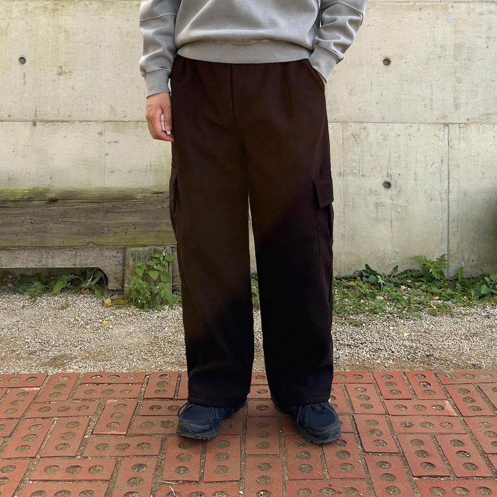 1+1 남자골덴바지 기모카고바지 남성코듀로이팬츠 이미지 6