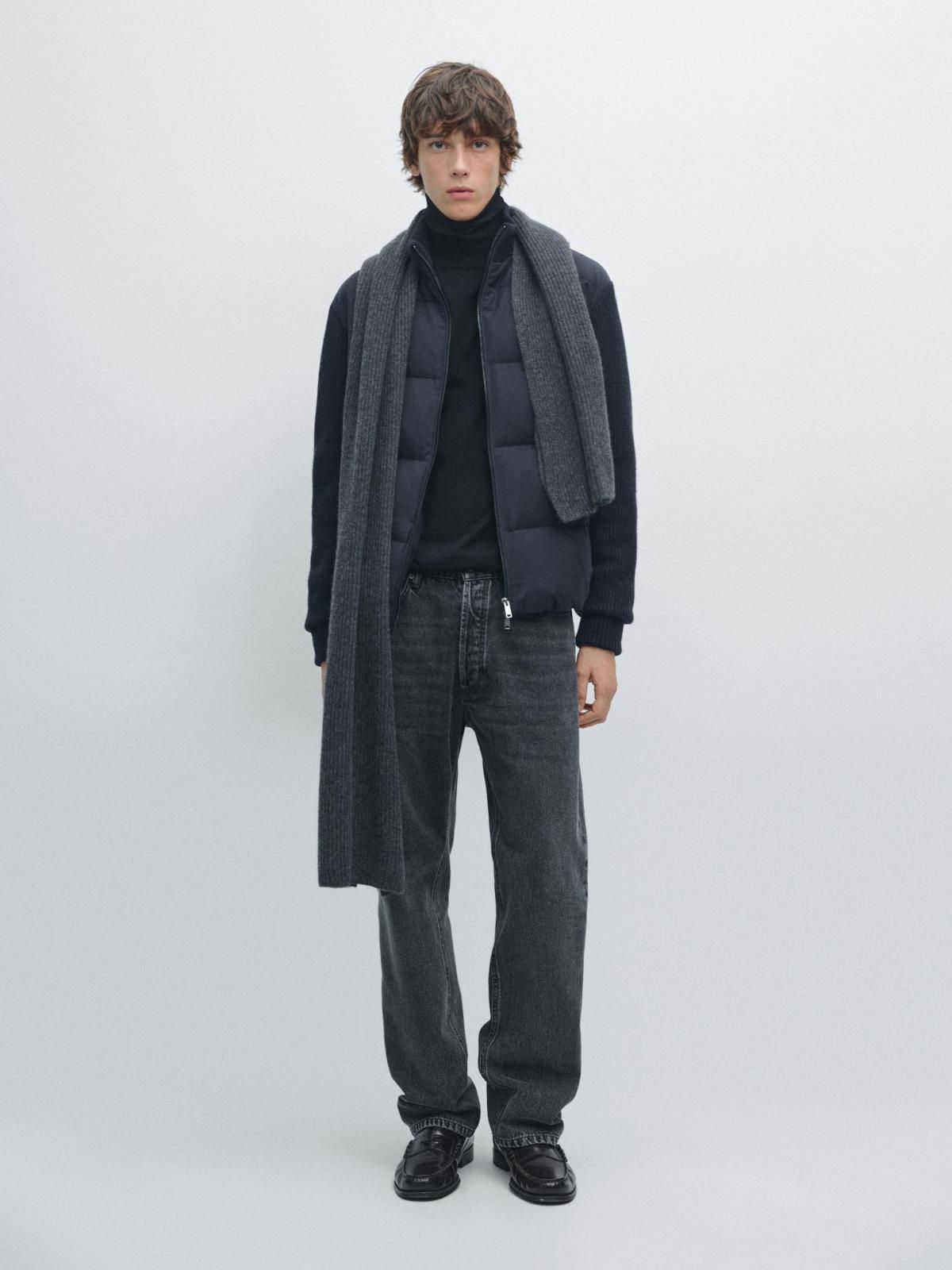 마시모두띠 니트 다운 블렌드 네이비 숏 패딩 재킷 3137/424 NAVY BLUE - 상세 이미지 2
