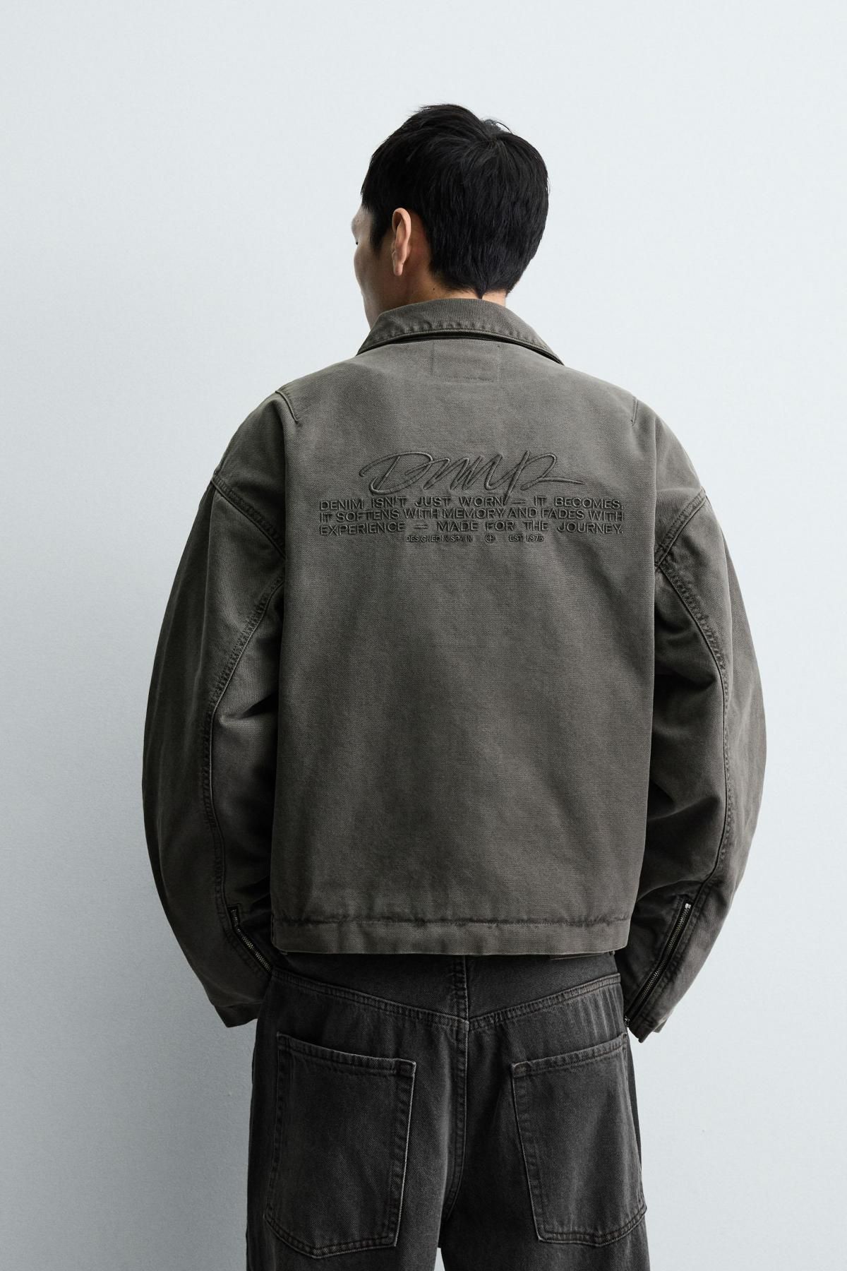 자라 크롭핏 테크니컬 코튼 패디드 자켓 4365/387 KHAKI - 상세 이미지 4