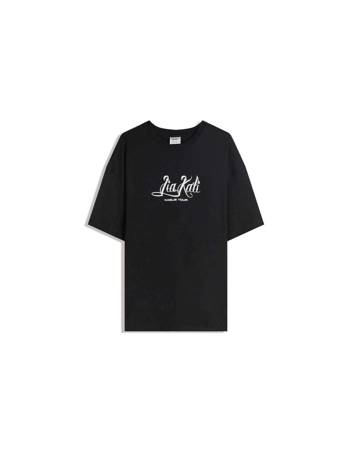 버쉬카 그래픽 오버사이즈 프린트 반팔 티셔츠 7668/187 BLACK - 상세 이미지 2