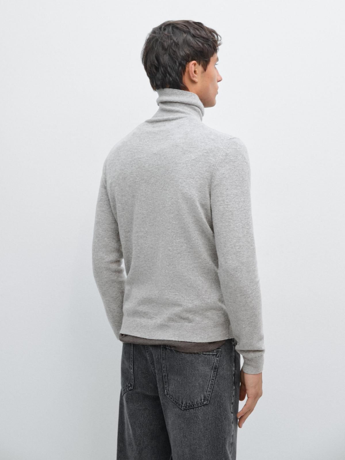마시모두띠 프리미엄 울블렌드 터틀넥 니트 스웨터 1067/240 GREY MARL - 상세 이미지 4