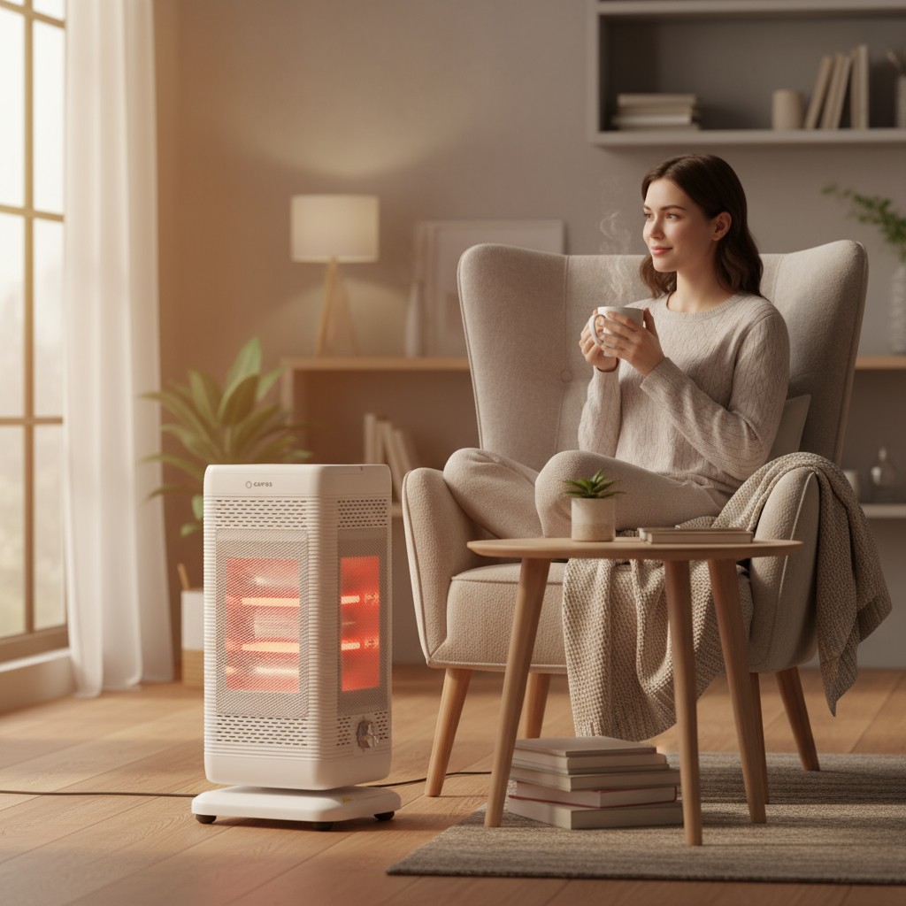 캐로스 오방난로 전기히터 가정용 업소용 사무실 매장 난방기 오면 5방 사방 오방향