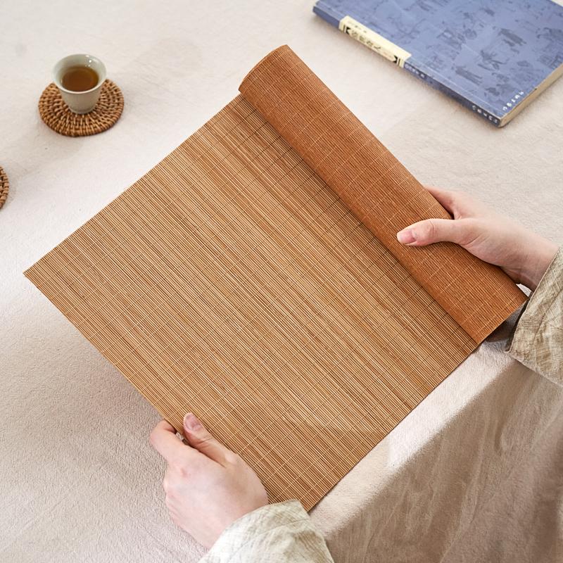 대나무 매트 차매트 다도 테이블 티매트 대시트 차용품 내추럴 대나무 컬러 30x40cm - 상세 이미지 3