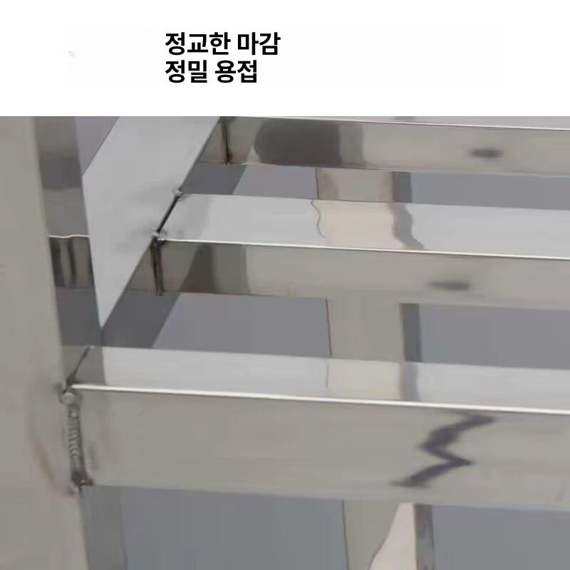 냉동창고 선반 스테인리스 경량랙 업소용 주방정리대 4단 수납선반 - 상세 이미지 2