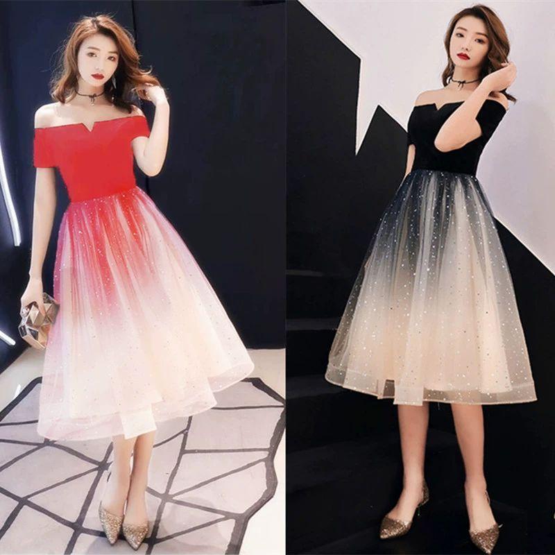 연주회 드레스 블랙 이브닝드레스 합창 공연 무대의상 파티드레스 - 상세 이미지 2