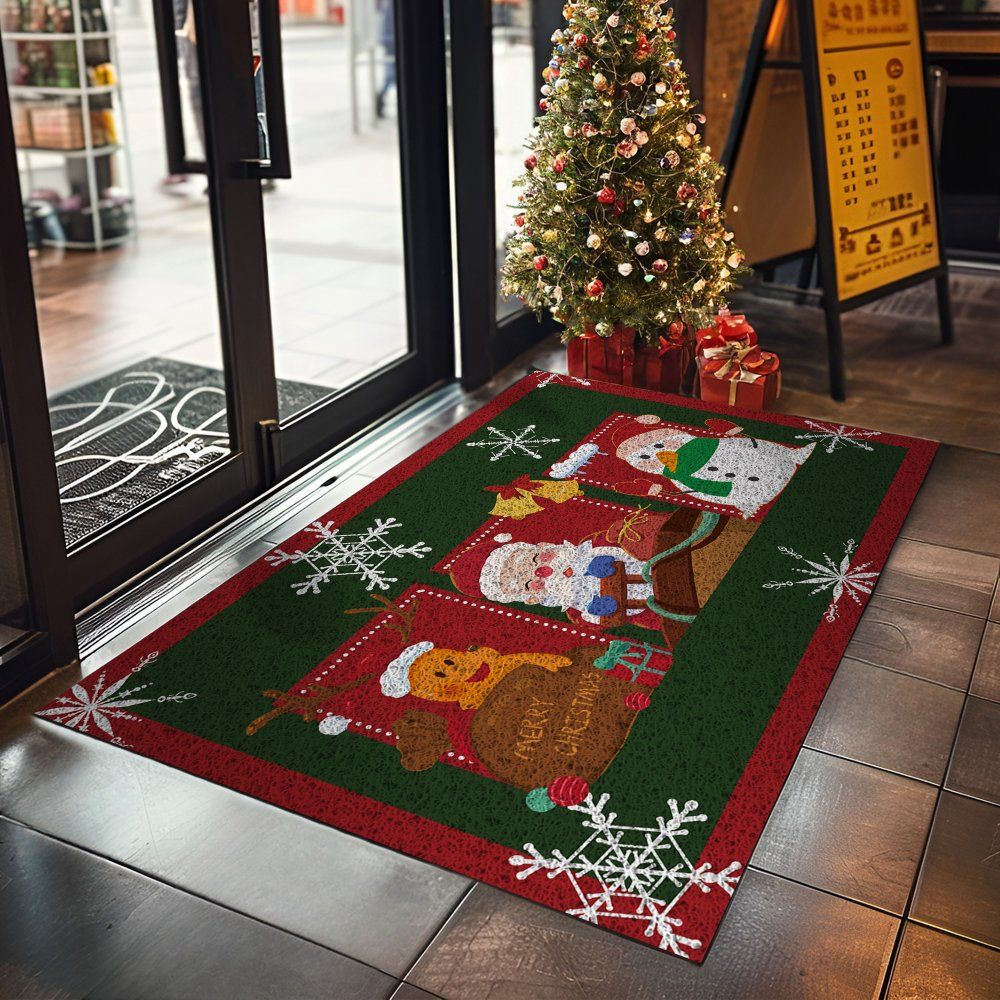 크리스마스 발매트 매장 입구 매트 발판 출입문 겨울 카페트 러그 깔판 카펫 - 상품 이미지