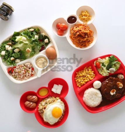 [트렌디프레소협력사]데이슬롯 간식나눔팬더 식판 간식플레이트 유아식판