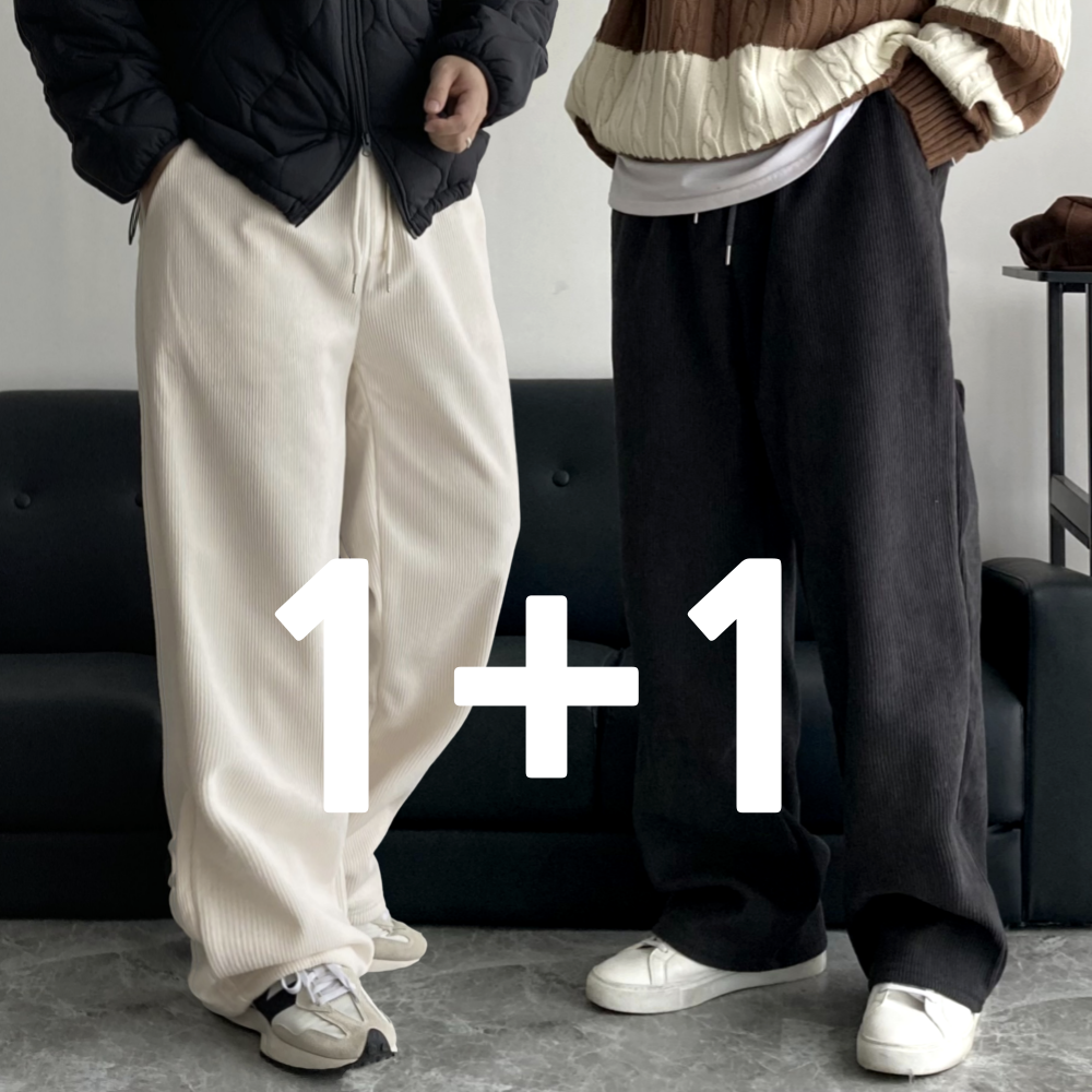 1+1 남자코듀로이팬츠 양털안감 남성골덴바지 제품 이미지