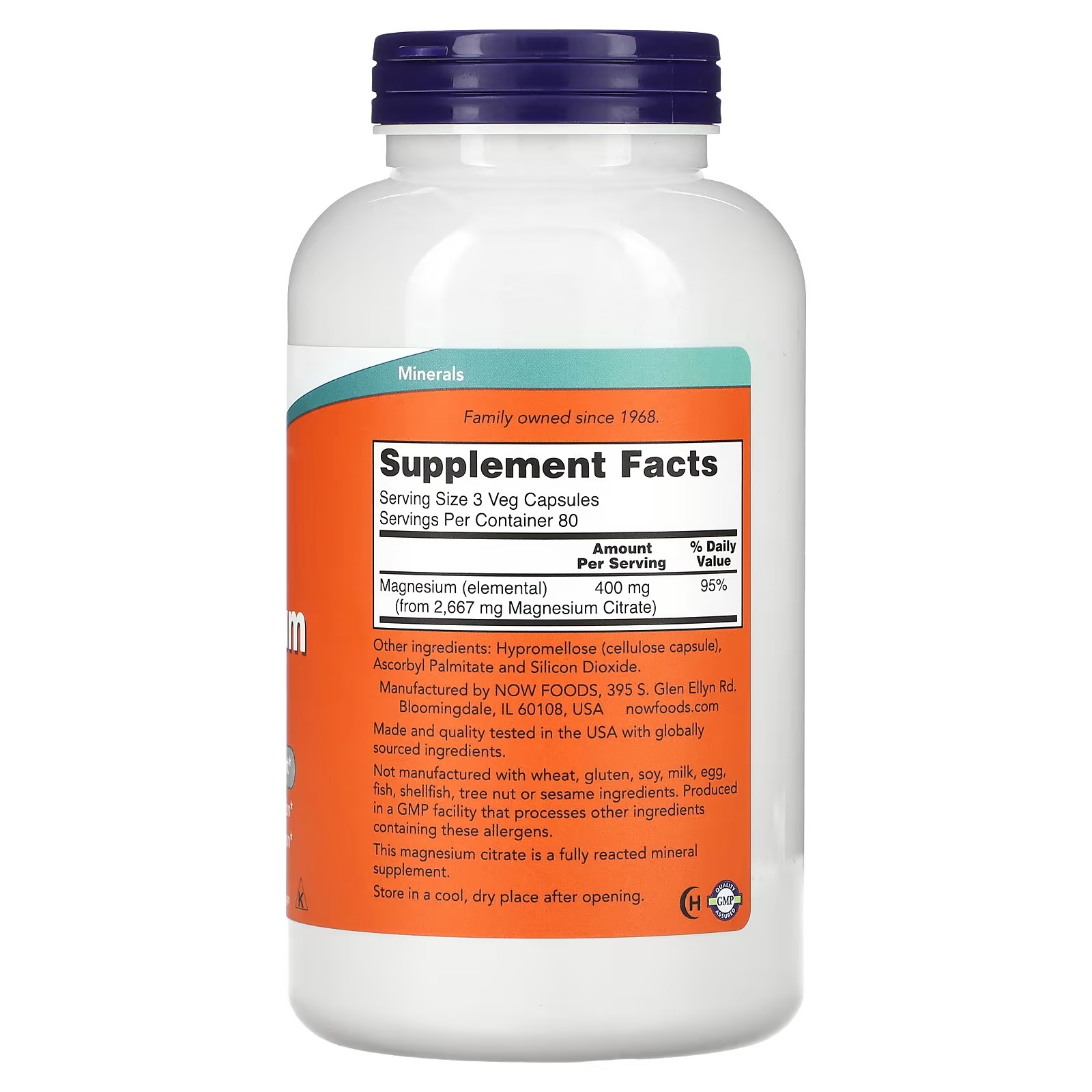 나우푸드 마그네슘 시트레이트 베지캡슐 240정 Magnesium Citrate - 상세 이미지 2
