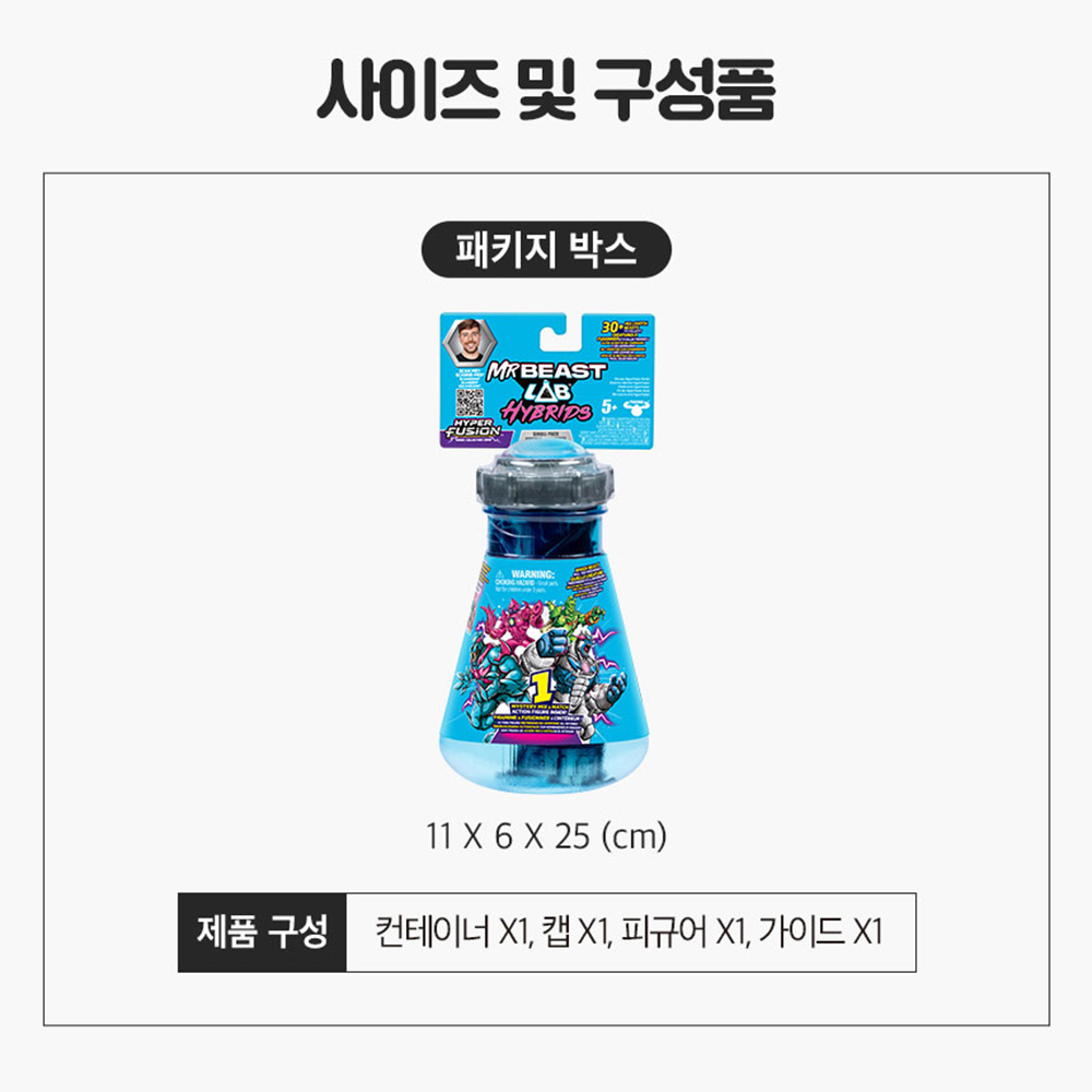 미스터 비스트랩 하이브리드 싱글팩 피규어 비스트 실험 놀이 장난감 크리스마스 선물 이미지 7