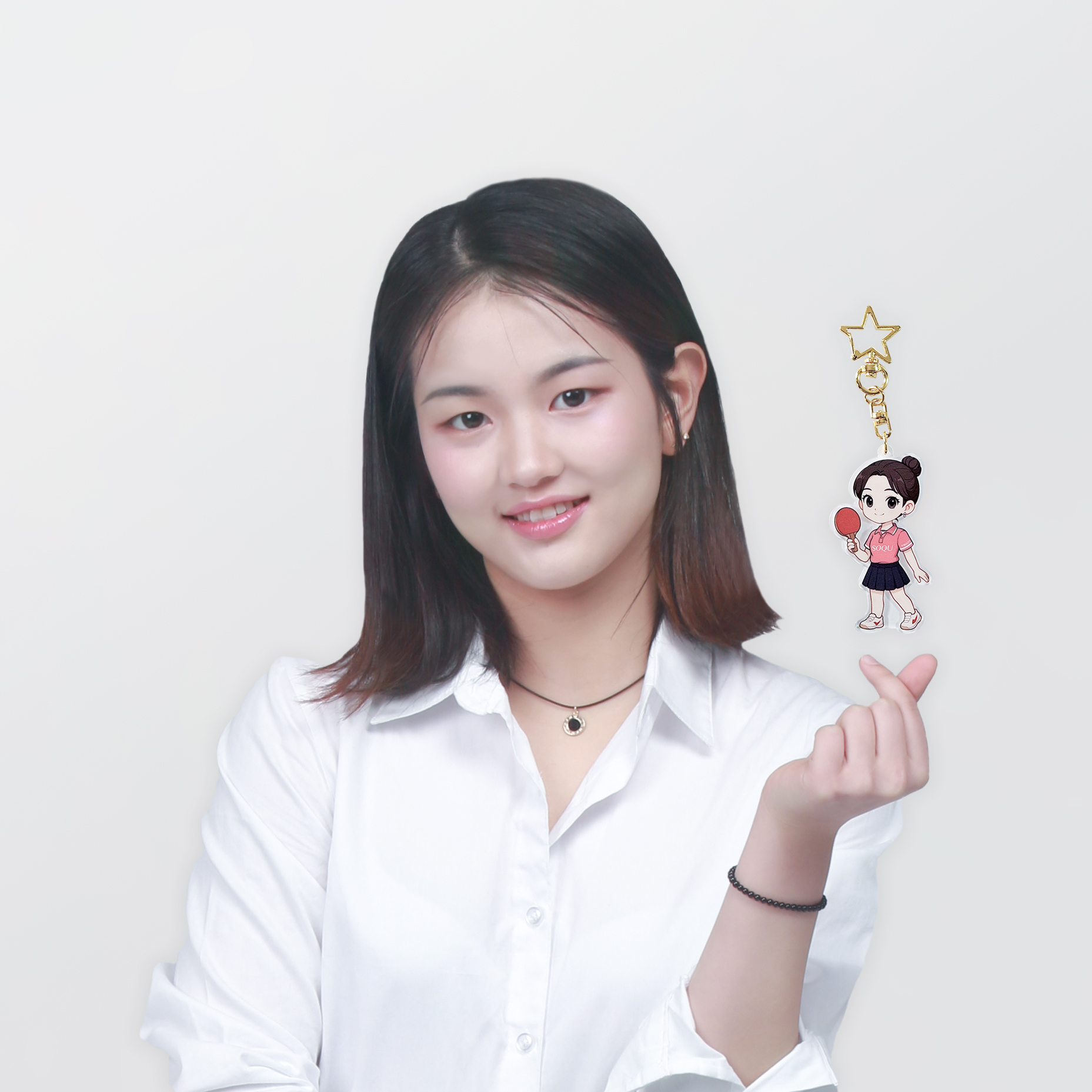 국가대표 탁구 여신 김나영 선수 첫 팬미팅 굿즈 아크릴 키링 한정판 - 상품 이미지