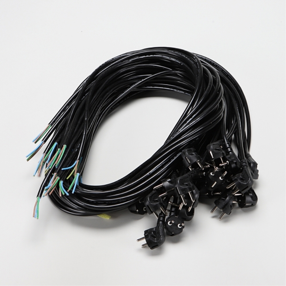 VCTF 전기 파워코드 1.5SQ 3C 5M 16A 흑색 원형접지 코드선 전원 케이블 - 상세 이미지 4