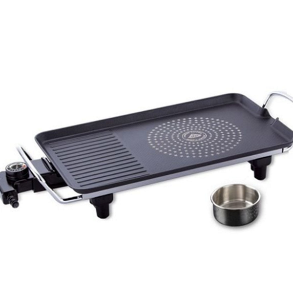 직사각형 와이드 불판 바베큐 다이아몬드 코팅 그릴 대형 전기 캠핑