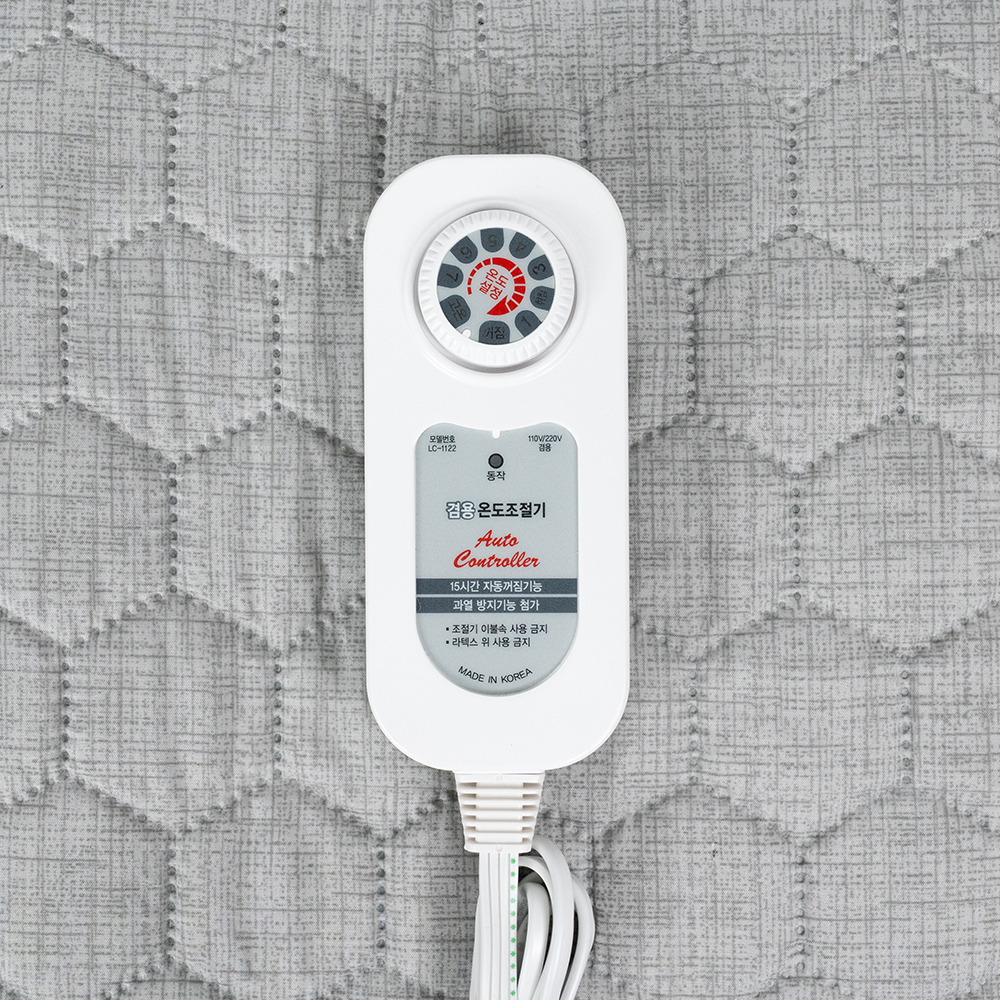 온휴 침대 전기요매트 캠핑전기요 탄소전기요 카본 초극세사 싱글, 100X180cm, 연그레이