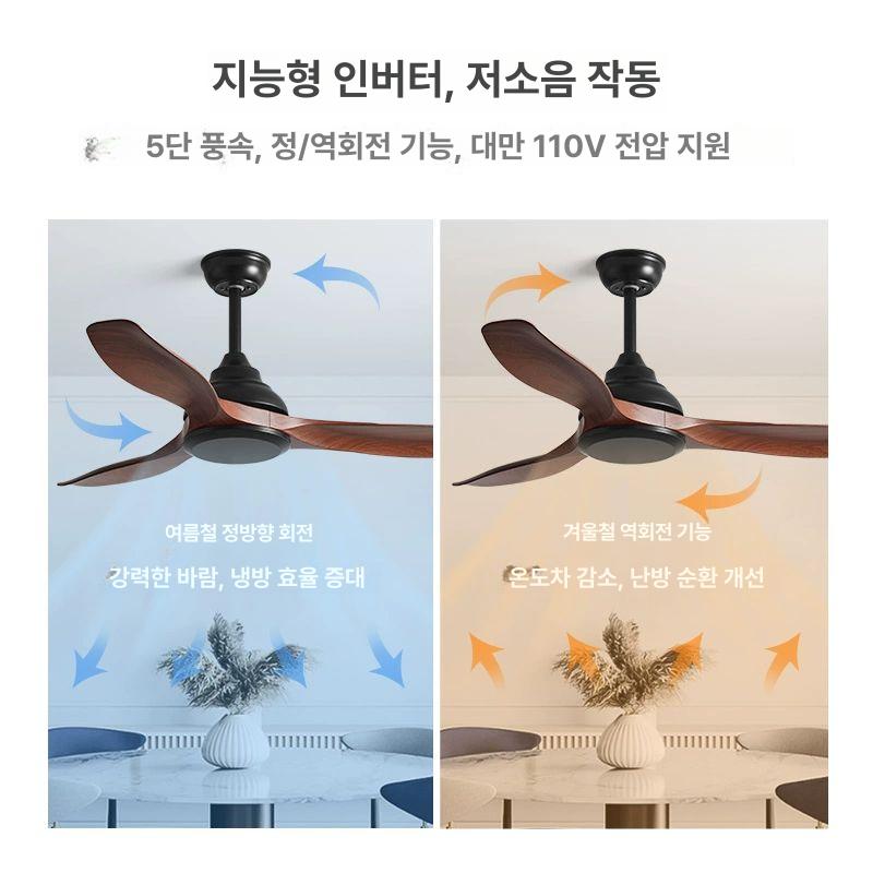 거실 실링팬 천장선풍기 주방 카페 저소음 리모컨 천장팬 - 상세 이미지 4