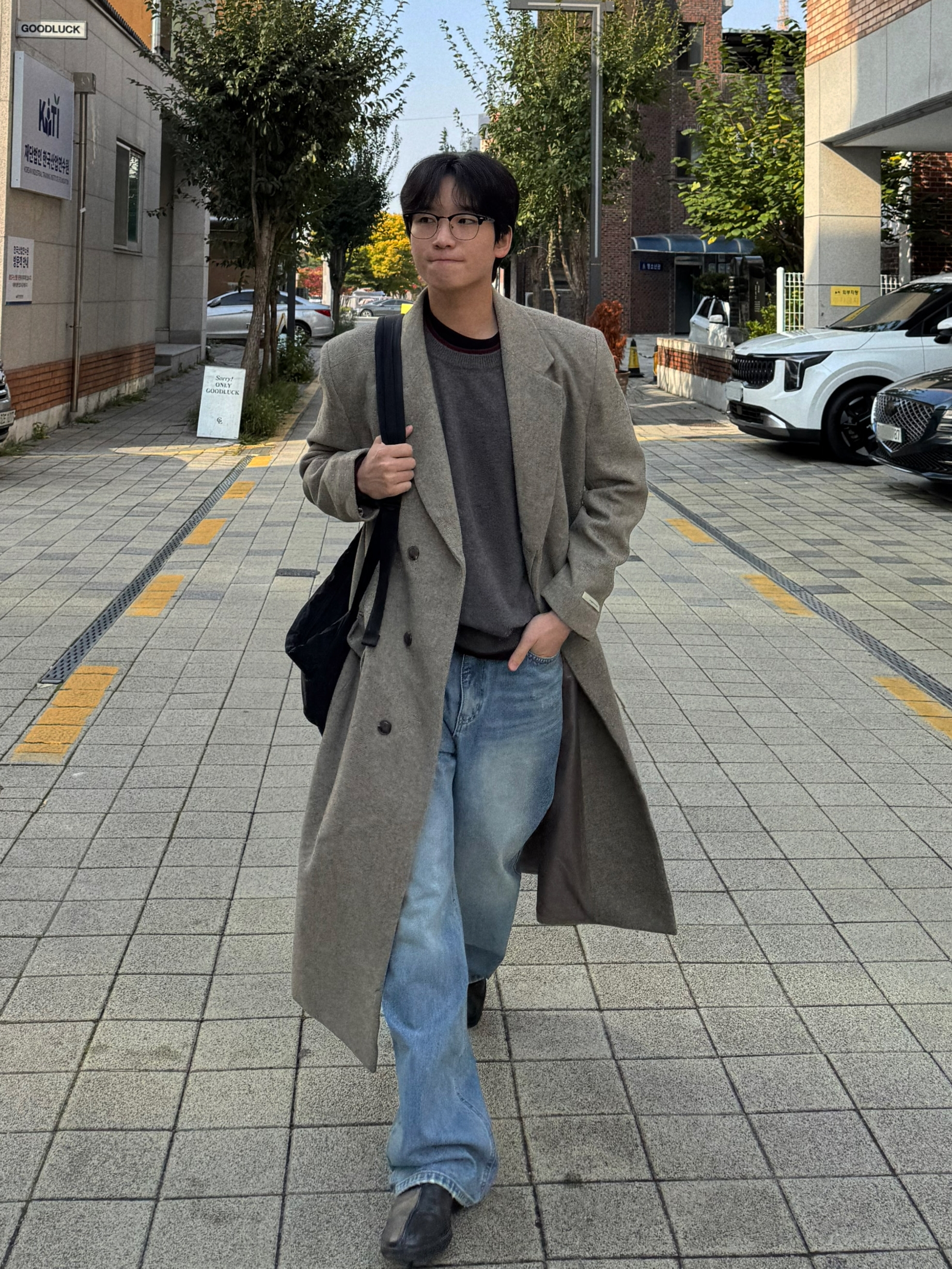둔 더티 오일 워싱 와이드 데님 팬츠 / 사계절 빈티지 연청 중청 데미지 청바지 - 상세 이미지 4
