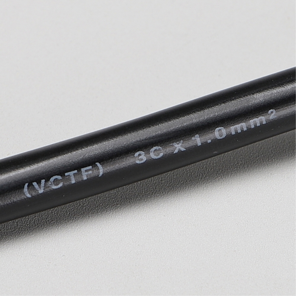 VCTF 전기 파워코드 1.5SQ 3C 5M 16A 흑색 원형접지 코드선 전원 케이블 - 상세 이미지 3