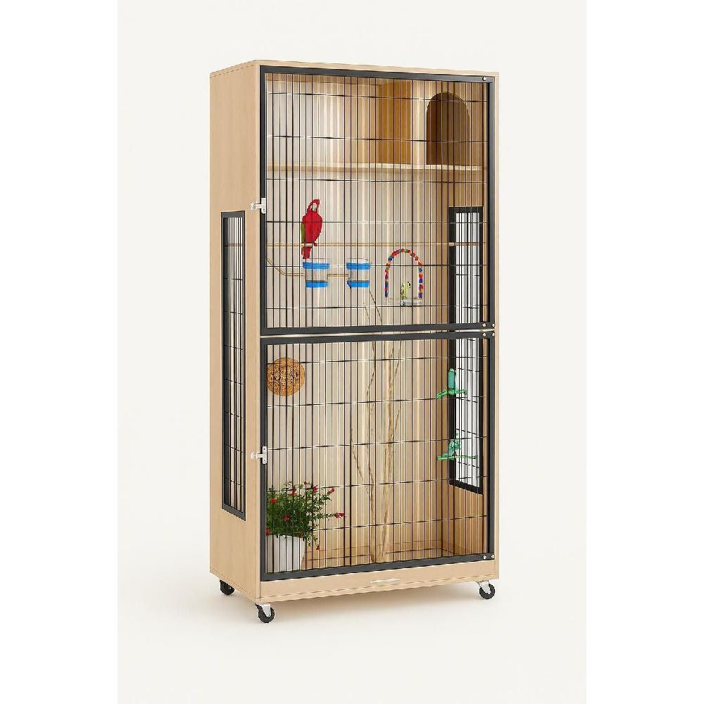 대형 앵무새집 애완조 놀이터 케이지 사육장 A타입 / 높이 160 깊이 40 길이 80