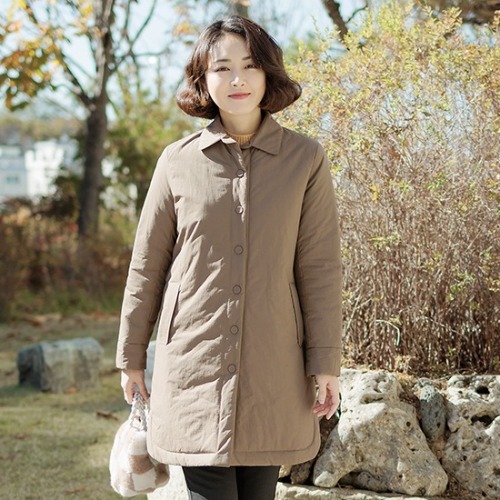 엄마옷 조이마담 J3104 벨트 누빔 코트 패딩점퍼 중년여성의류 - 메인 이미지