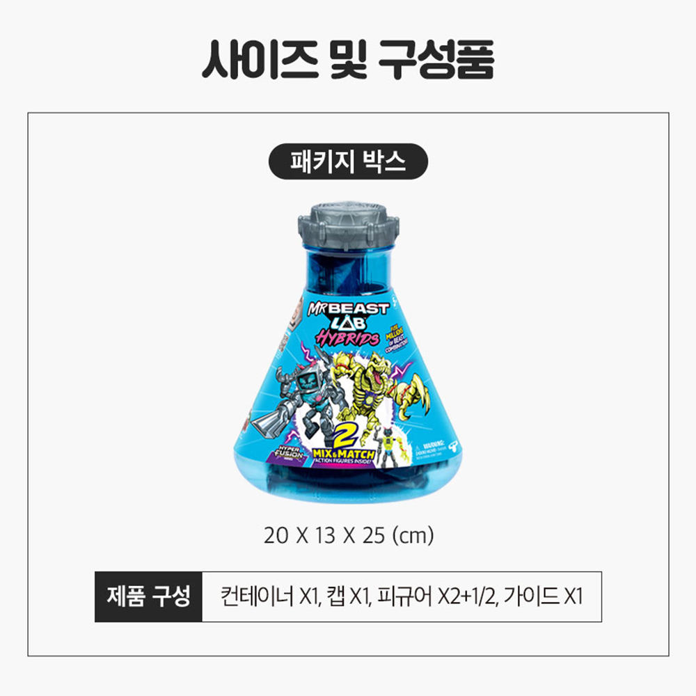 미스터 비스트랩 하이브리드 멀티팩 피규어 비스트 실험 놀이 장난감 크리스마스 스티커세트 이미지 8
